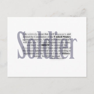 Postal juramento de soldado