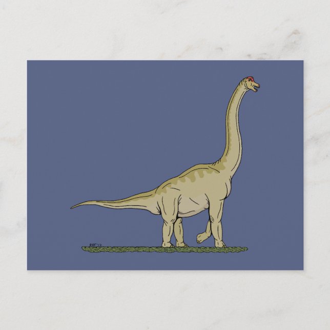 Postal Jurásico Dinosaurio Brachiosauro (Anverso)