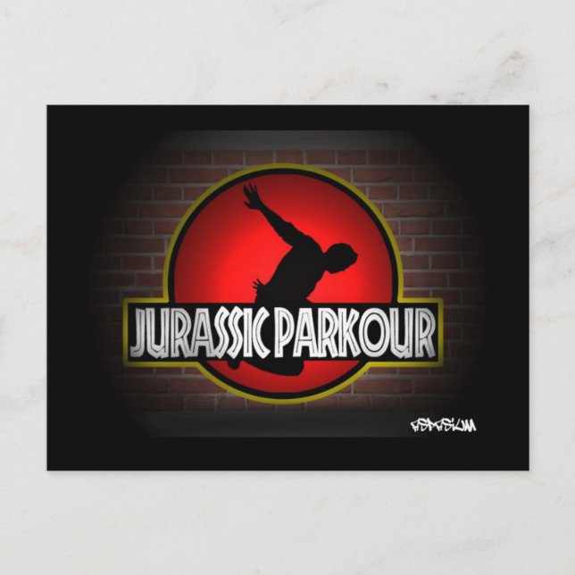 Postal Jurassi Parkour cartolina (Anverso)
