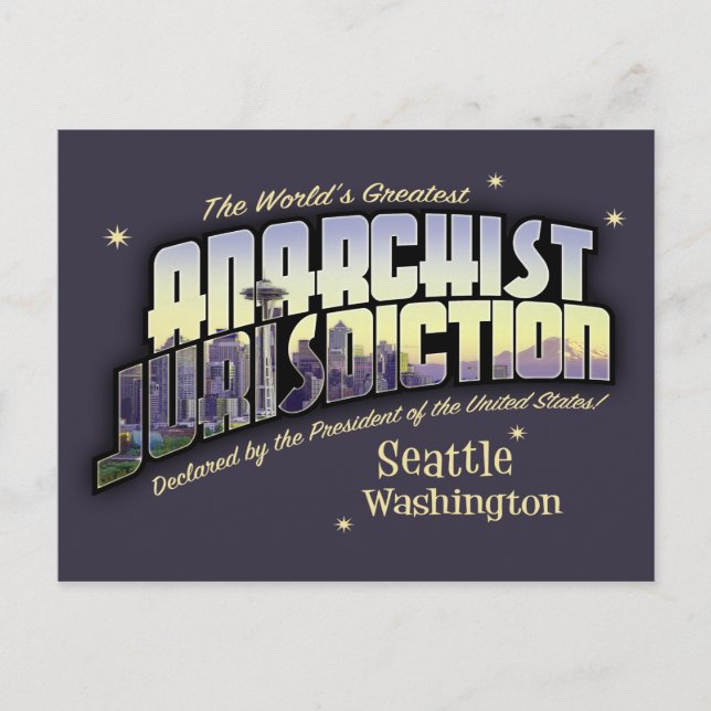 Postal Jurisdicción anarquista PNW (Anverso)