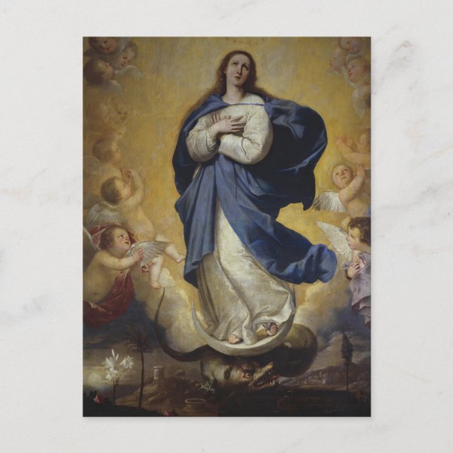 Postal Jusepe de Ribera - La Inmaculada (Anverso)