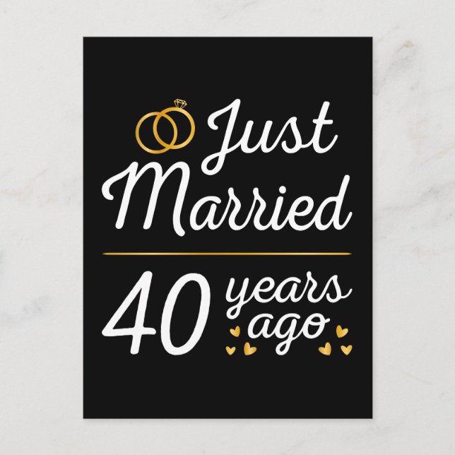 Postal Just Married 40 Years Ago II (Anverso)