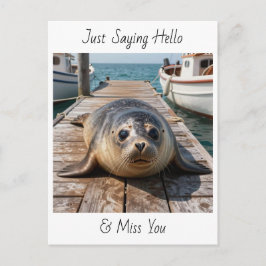 Postal Just Saying Hi | Keeping in Touch Cute Seal