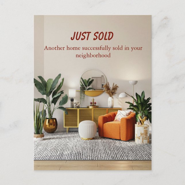 Postal Just Sold Real Estate Postcard | Realtor Marketing (Anverso)