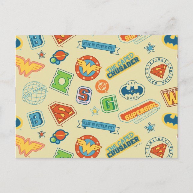 Postal Justice League Super Hero Badge Pattern (Anverso)