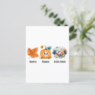 Postal Justicia Grata Agradecido Servida - Cita de Abogad