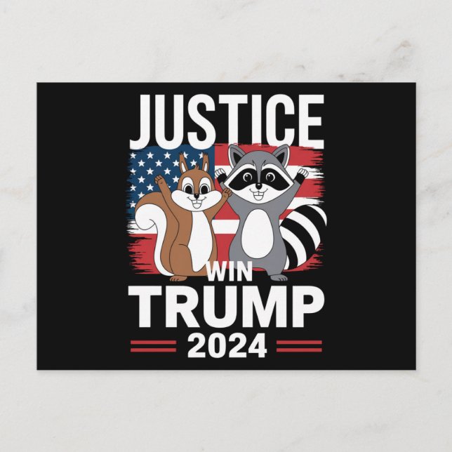 Postal Justicia Para Peanut Gana Trump 2024 (Anverso)