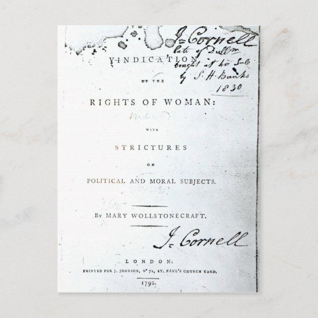 Postal Justificación de las derechas de Woman (Anverso)
