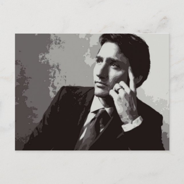 Postal Justin Trudeau 2015 estilizado (Anverso)