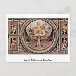 Postal Justitia De Domenico Beccafumi