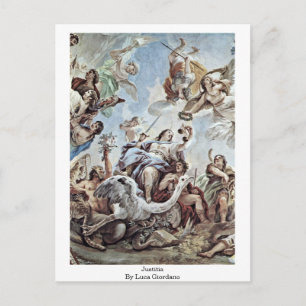 Postal Justitia De Luca Giordano