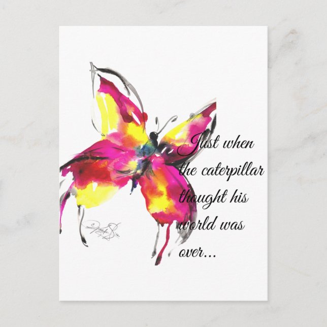 Postal Justo cuando pensó que su mundo había terminado... (Anverso)