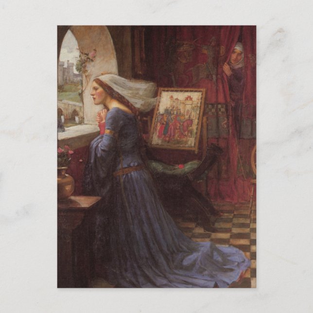 Postal Justo Rosamund en la ventana (Anverso)