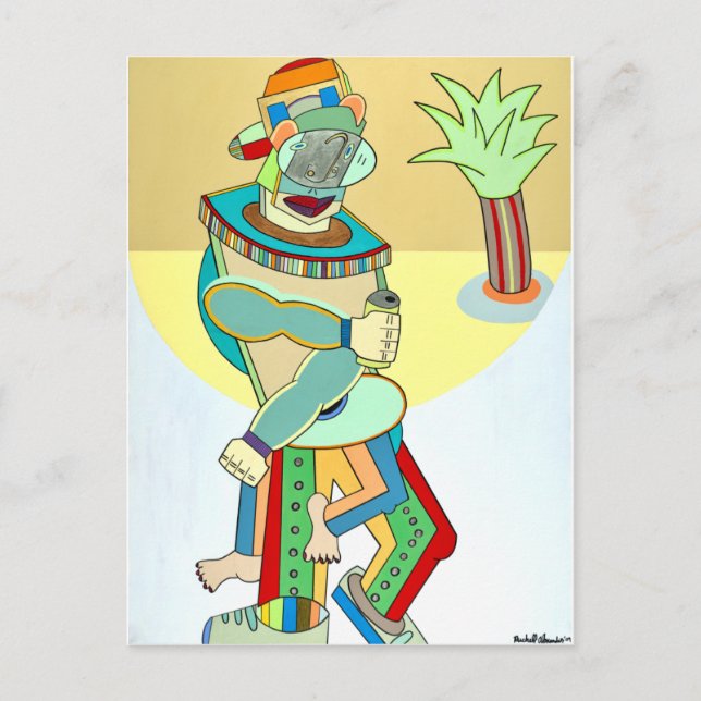 Postal "Juventud Jamaiquina" por Ruchell Alexander (Anverso)