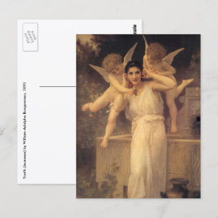 Postal Juventud por Bouguereau, Retrato de Ángeles Victor