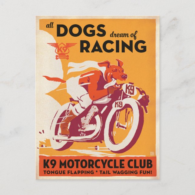 Postal K9 Motorcycle Club (Anverso)