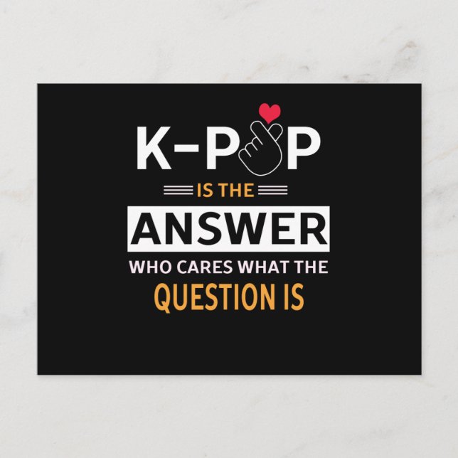 Postal K-POP todo el día (Anverso)