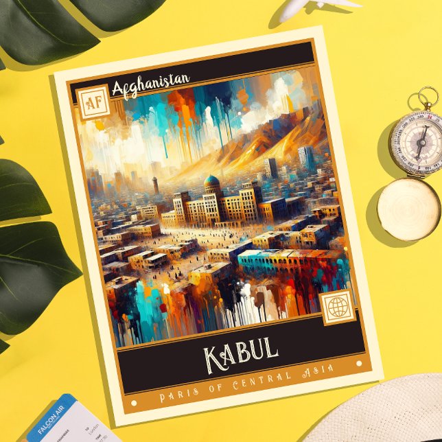 Postal Kabul, Afganistán | Pintura de época (Subido por el creador)
