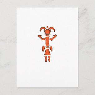 Postal Kachina - diseño hacia el sudoeste indio