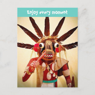 Postal Kachina Doll Face Photo Disfruta Cada Momento Grac