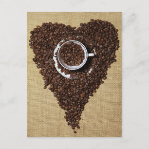 Postal Kaffee Herz