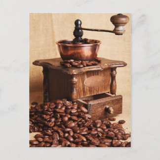 Postal Kaffeebohnen Kaffeemühle