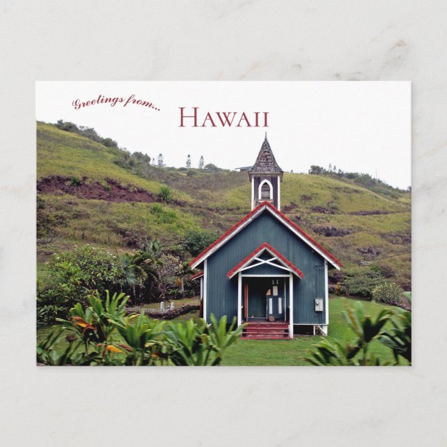 Postal Kahakuloa Hawaii Iglesia Congregacional Hawai (Anverso)