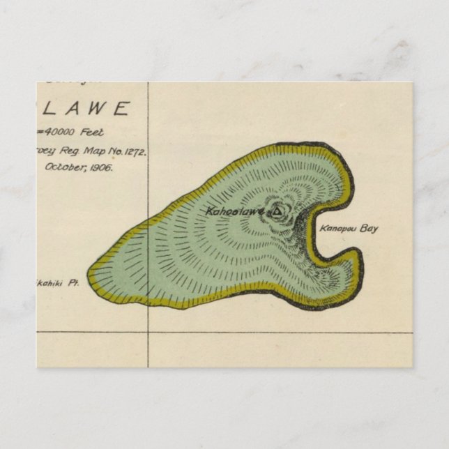 Postal Kahoolawe, Hawaii (Anverso)