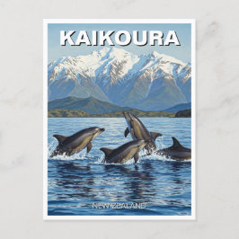 Postal Kaikoura Viajes de delfines de Nueva Zelanda