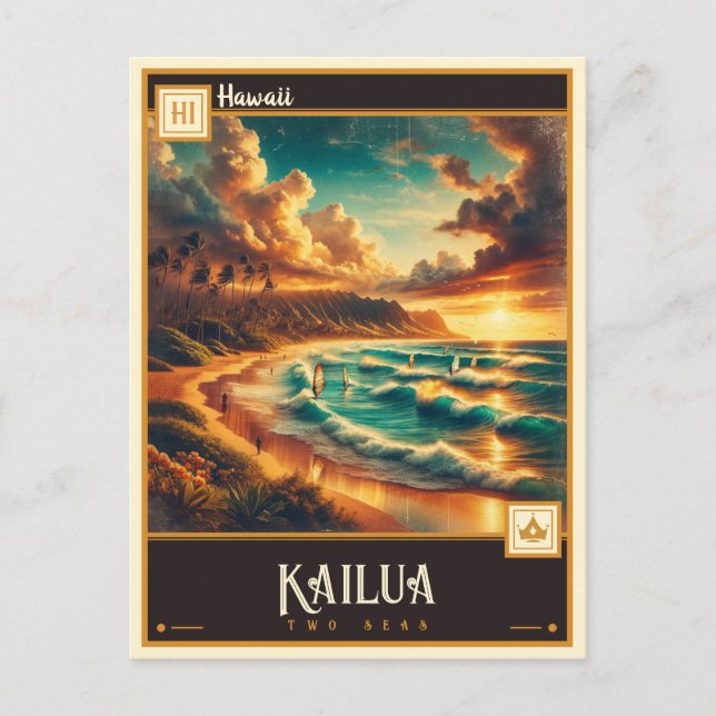 Postal Kailua, Hawaii | Vintage (Anverso)