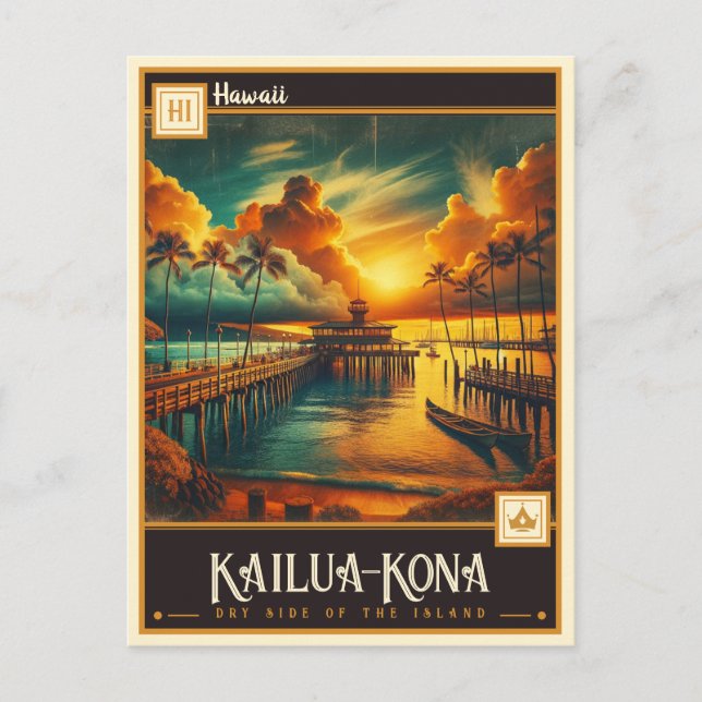 Postal Kailua-Kona, Hawaii | Vintage (Anverso)