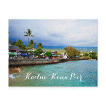 Kailua Kona Pier Hawaii pintura al óleo arte digit