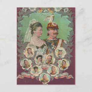 Postal KAISER WILHELM II con su familia #019D