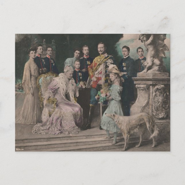 Postal KAISER WILHELM II con su familia #021D (Anverso)