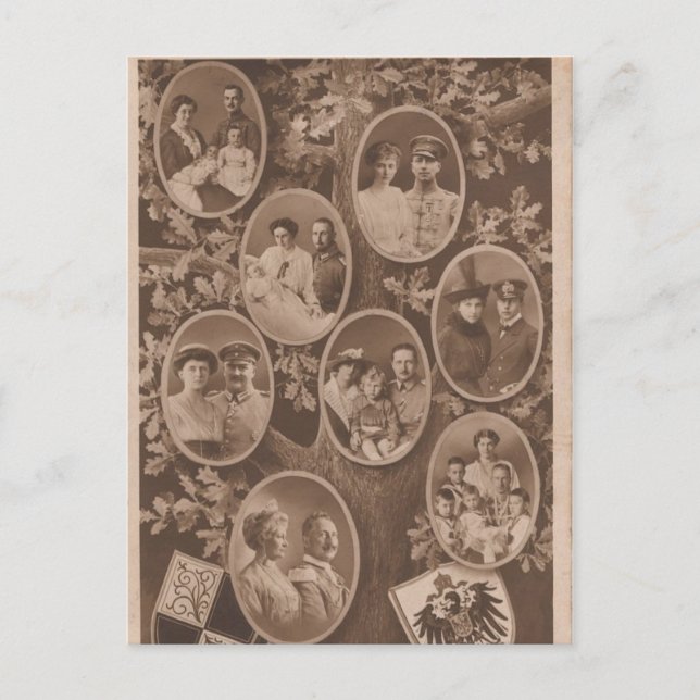 Postal KAISER WILHELM II con su familia #024D (Anverso)