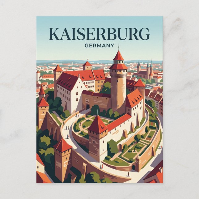 Postal Kaiserburg Alemania (Anverso)
