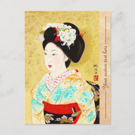 Postal Kajiwara Hisako Un arte fino de Kyoto Maiko