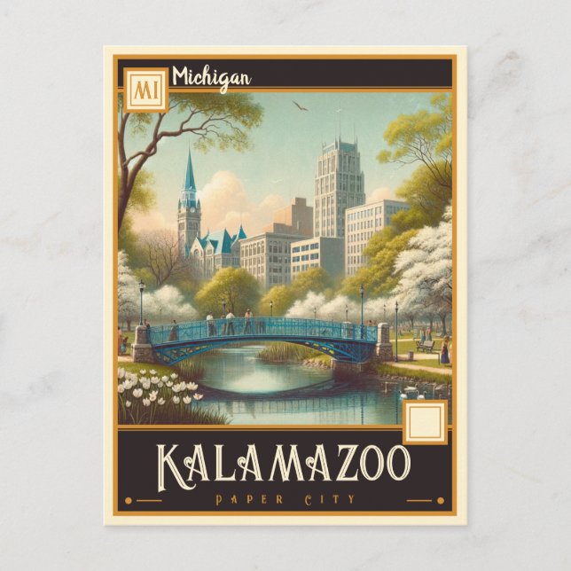 Postal Kalamazoo, Michigan | Vintage (Anverso)