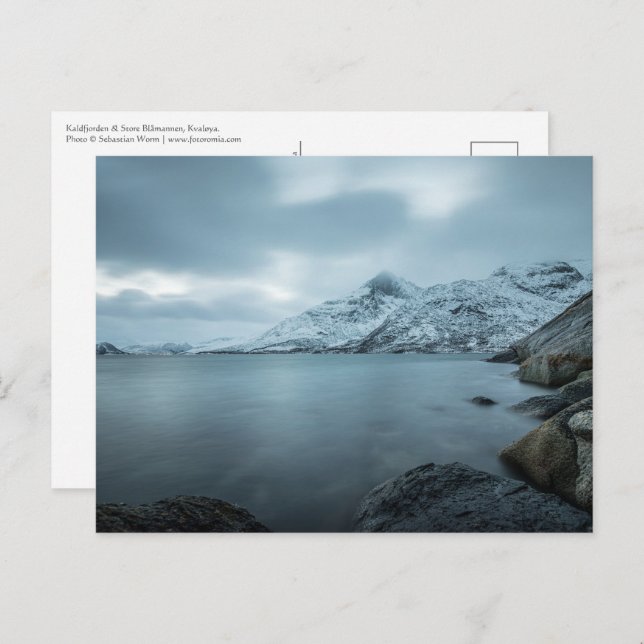 Postal Kaldfjorden Noruega (Anverso / Reverso)