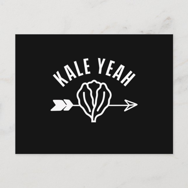 Postal Kale Yeah Veggie Vegan Vegetarian Gift (Anverso)