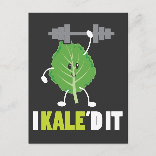 Postal Kaled It - Fitness Vegan Vegetarian Kale Gym (Anverso)