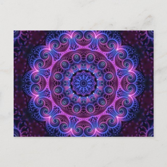 Postal Kaleidoscope Apofisis Mandala Corazones (Anverso)