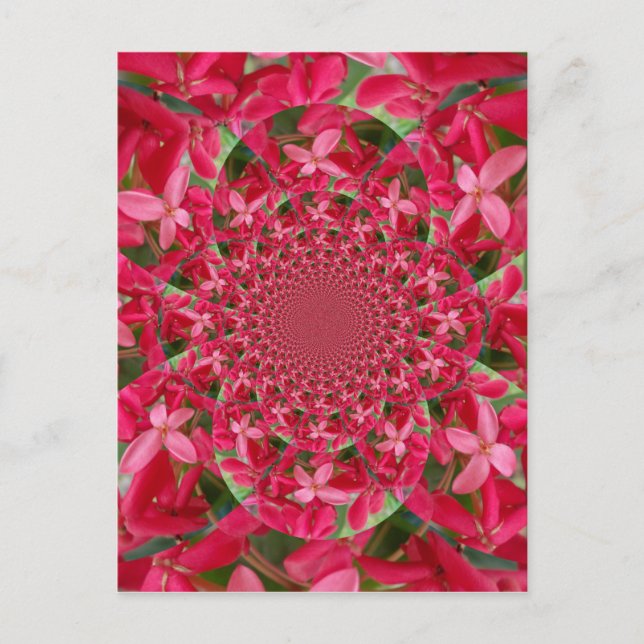 Postal Kaleidoscope de Crimson: Arte de flores con leche  (Anverso)