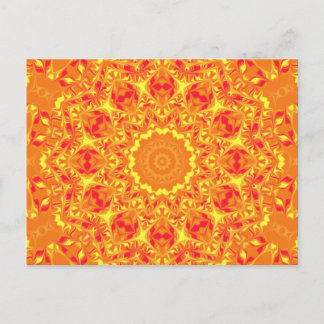 Postal Kaleidoscope de la flor de fuego