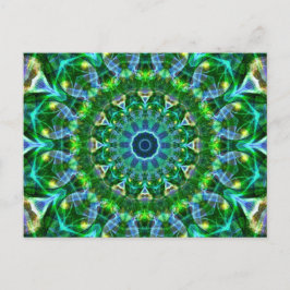 Postal Kaleidoscope de la primavera verde