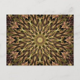 Postal Kaleidoscopio de oro y cobre