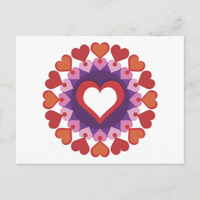 Postal Kaleidoscopio del corazón (Anverso)