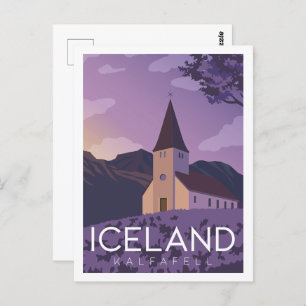 Postal Kalfafell, un famoso Ilustracion de viaje de Islan