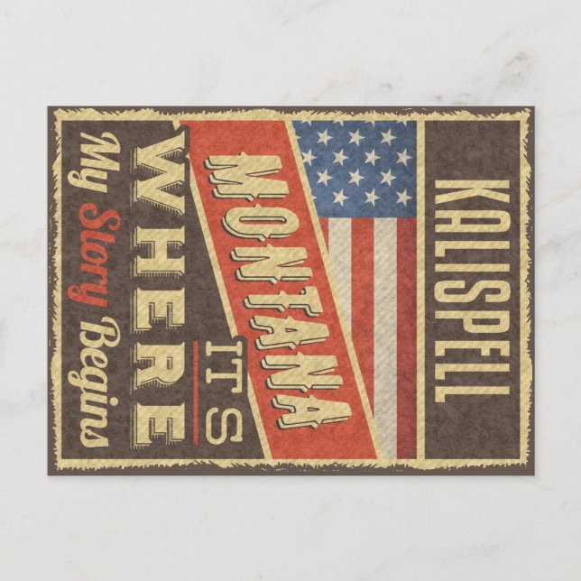 Postal Kalispell Montana (Anverso)