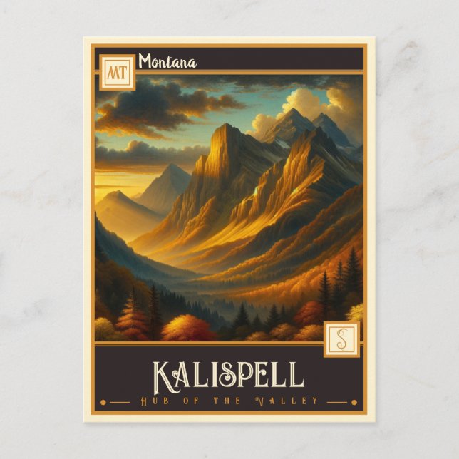 Postal Kalispell, Montana | Vintage (Anverso)